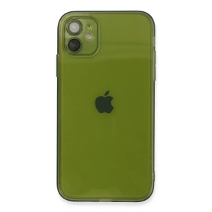 USLUCAN ALIŞVERİŞ Apple iPhone 12 Kılıf Fly Lens Silikon - Yeşil