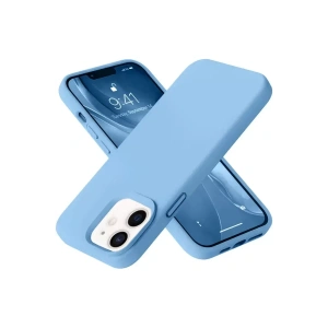 USLUCAN ALIŞVERİŞ Apple iPhone 12 Kılıf Nano içi Kadife Silikon - Mavi