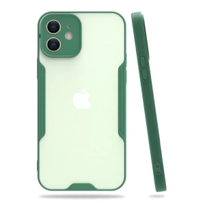 USLUCAN ALIŞVERİŞ Apple iPhone 12 Kılıf Platin Silikon - Yeşil