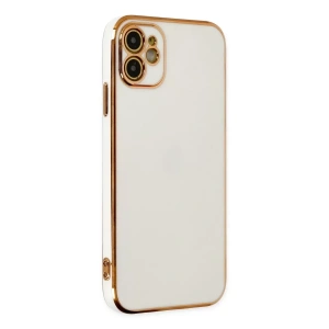USLUCAN ALIŞVERİŞ Apple iPhone 12 Kılıf Volet Silikon - Beyaz