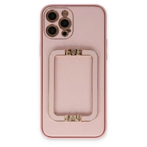 USLUCAN ALIŞVERİŞ Apple iPhone 12 Pro Kılıf Coco Elit Kapak - Pembe