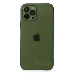 USLUCAN ALIŞVERİŞ Apple iPhone 12 Pro Kılıf Fly Lens Silikon - Yeşil