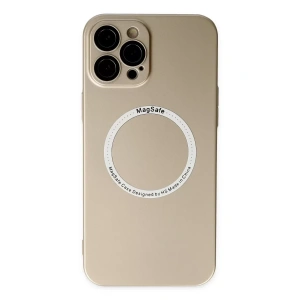USLUCAN ALIŞVERİŞ Apple iPhone 12 Pro Kılıf Jack Magneticsafe Lens Silikon - Gold