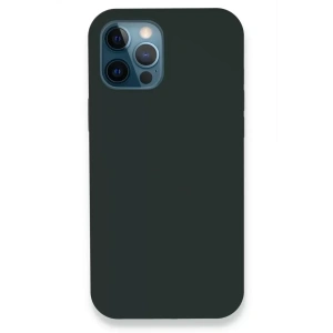 USLUCAN ALIŞVERİŞ Apple iPhone 12 Pro Kılıf Lansman Legant Silikon - Koyu Yeşil
