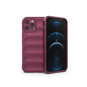 USLUCAN ALIŞVERİŞ Apple iPhone 12 Pro Kılıf Optimum Silikon - Bordo