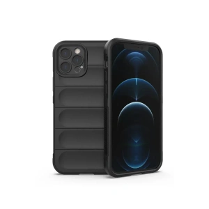 USLUCAN ALIŞVERİŞ Apple iPhone 12 Pro Kılıf Optimum Silikon - Siyah