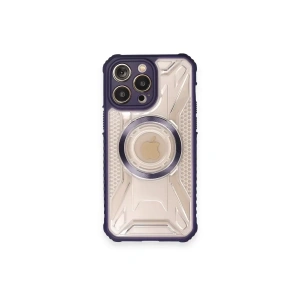 USLUCAN ALIŞVERİŞ Apple iPhone 12 Pro Kılıf Prag Magneticsafe Kapak - Derin Mor