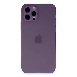 USLUCAN ALIŞVERİŞ Apple iPhone 12 Pro Kılıf Puma Silikon - Koyu Mor