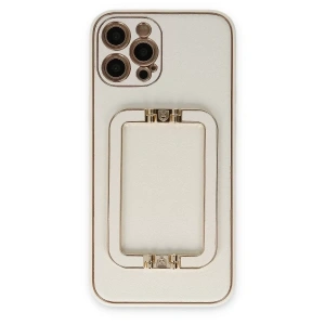 USLUCAN ALIŞVERİŞ Apple iPhone 12 Pro Max Kılıf Coco Elit Kapak - Beyaz