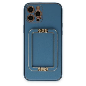 USLUCAN ALIŞVERİŞ Apple iPhone 12 Pro Max Kılıf Coco Elit Kapak - Mavi