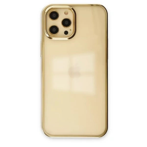 USLUCAN ALIŞVERİŞ Apple iPhone 12 Pro Max Kılıf Element Silikon - Gold