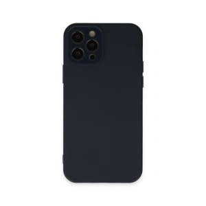 USLUCAN ALIŞVERİŞ Apple iPhone 12 Pro Max Kılıf Lansman Glass Kapak - Lacivert