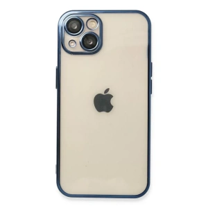 USLUCAN ALIŞVERİŞ Apple iPhone 13 Kılıf Lensli Silikon - Lacivert