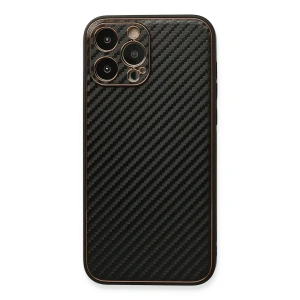 USLUCAN ALIŞVERİŞ Apple iPhone 13 Pro Kılıf Coco Karbon Silikon - Siyah