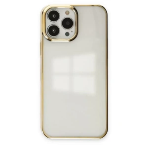 USLUCAN ALIŞVERİŞ Apple iPhone 13 Pro Max Kılıf Element Silikon - Gold