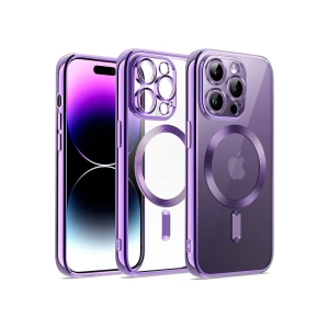 USLUCAN ALIŞVERİŞ Apple iPhone 13 Pro Max Kılıf Kross Magneticsafe Kapak - Mor