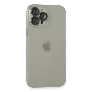 USLUCAN ALIŞVERİŞ Apple iPhone 13 Pro Max Kılıf Luko Lens Silikon - Yeşil