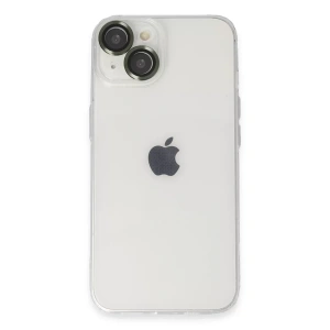 USLUCAN ALIŞVERİŞ Apple iPhone 14 Kılıf Luko Lens Silikon - Yeşil