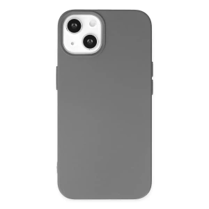 USLUCAN ALIŞVERİŞ Apple iPhone 14 Plus Kılıf Nano içi Kadife Silikon - Gri