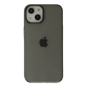 USLUCAN ALIŞVERİŞ Apple iPhone 14 Plus Kılıf Pc Sert Şeffaf Kapak - Siyah