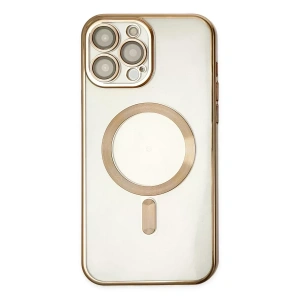 USLUCAN ALIŞVERİŞ Apple iPhone 14 Pro Kılıf Kross Magneticsafe Kapak - Gold