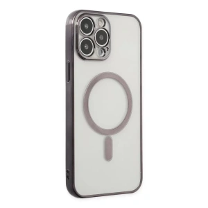 USLUCAN ALIŞVERİŞ Apple iPhone 14 Pro Kılıf Magneticsafe Lazer Silikon - Siyah