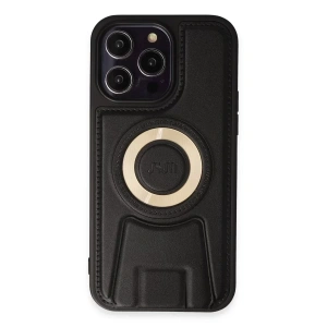 USLUCAN ALIŞVERİŞ Apple iPhone 14 Pro Kılıf Merkür Magneticsafe Standlı Kapak - Siyah