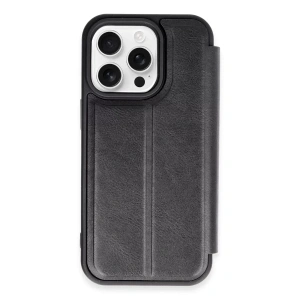 USLUCAN ALIŞVERİŞ Apple iPhone 14 Pro Max Kılıf Flip Cover - Siyah