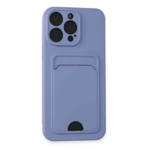 USLUCAN ALIŞVERİŞ Apple iPhone 14 Pro Max Kılıf Kelvin Kartvizitli Silikon - Lila