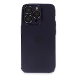 USLUCAN ALIŞVERİŞ Apple iPhone 14 Pro Max Kılıf Luko Lens Silikon - Derin Mor