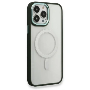 USLUCAN ALIŞVERİŞ Apple iPhone 14 Pro Max Kılıf Room Magneticsafe Silikon - Köknar Yeşili
