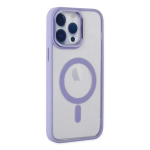 USLUCAN ALIŞVERİŞ Apple iPhone 14 Pro Max Kılıf Room Magneticsafe Silikon - Lila