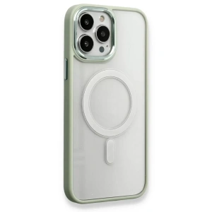 USLUCAN ALIŞVERİŞ Apple iPhone 14 Pro Max Kılıf Room Magneticsafe Silikon - Su Yeşili