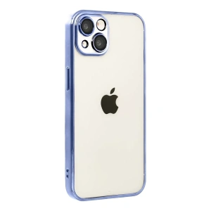 USLUCAN ALIŞVERİŞ Apple iPhone 15 Lensli Silikon - Açık Mavi