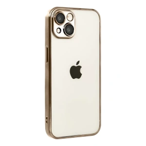 USLUCAN ALIŞVERİŞ Apple iPhone 15 Lensli Silikon - Çöl Titanyum