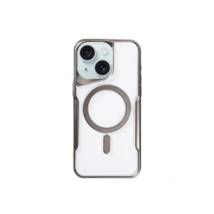 USLUCAN ALIŞVERİŞ Apple iPhone 15 Plus Kılıf Boyi Magsafe Silikon Kapak - Titan Gri