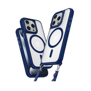 USLUCAN ALIŞVERİŞ Apple iPhone 15 Pro Max Kılıf Enka Magsafe Silikon Kılıf - Lacivert
