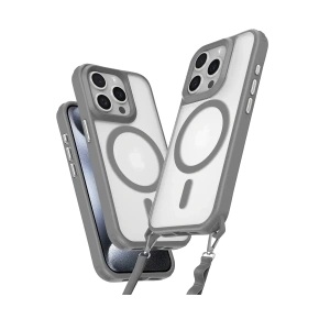 USLUCAN ALIŞVERİŞ Apple iPhone 15 Pro Max Kılıf Enka Magsafe Silikon Kılıf - Titan Gri