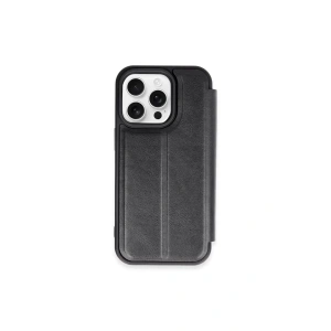USLUCAN ALIŞVERİŞ Apple iPhone 15 Pro Max Kılıf Flip Cover - Siyah