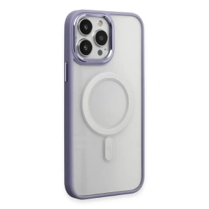 USLUCAN ALIŞVERİŞ Apple iPhone 15 Pro Max Kılıf Room Magneticsafe Silikon - Lila