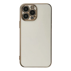 USLUCAN ALIŞVERİŞ Apple iPhone 15 Pro Max Kılıf Volet Silikon - Beyaz