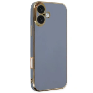 USLUCAN ALIŞVERİŞ Apple iPhone 16 Kılıf Volet Silikon - Mavi