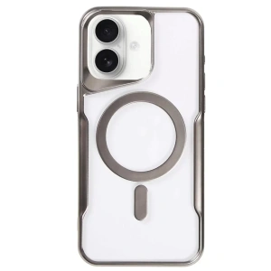USLUCAN ALIŞVERİŞ Apple iPhone 16 Plus Kılıf Boyi Magsafe Silikon Kapak - Titan Gri