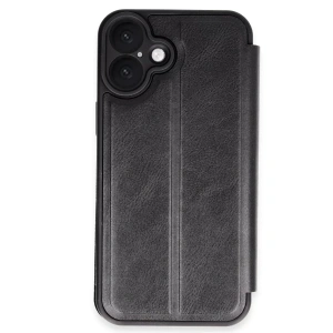 USLUCAN ALIŞVERİŞ Apple iPhone 16 Plus Kılıf Flip Cover - Siyah