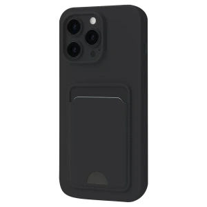 USLUCAN ALIŞVERİŞ Apple iPhone 16 Plus Kılıf Kelvin Kartvizitli Silikon - Siyah