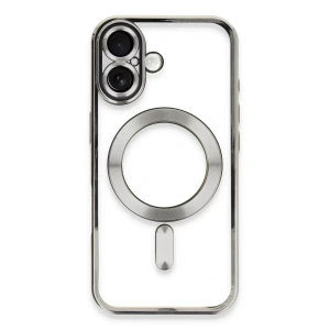 USLUCAN ALIŞVERİŞ Apple iPhone 16 Plus Kılıf Kross Magneticsafe Kapak - Gümüş