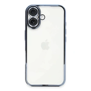 USLUCAN ALIŞVERİŞ Apple iPhone 16 Plus Kılıf Lensli Silikon - Açık Mavi