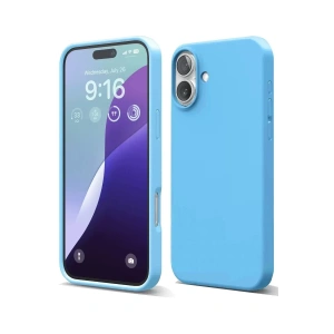 USLUCAN ALIŞVERİŞ Apple iPhone 16 Plus Kılıf Nano içi Kadife Silikon - Mavi