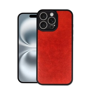 USLUCAN ALIŞVERİŞ Apple iPhone 16 Pro Max Kılıf Aras Deri Kapak - Kırmızı