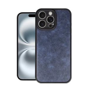 USLUCAN ALIŞVERİŞ Apple iPhone 16 Pro Max Kılıf Aras Deri Kapak - Lacivert